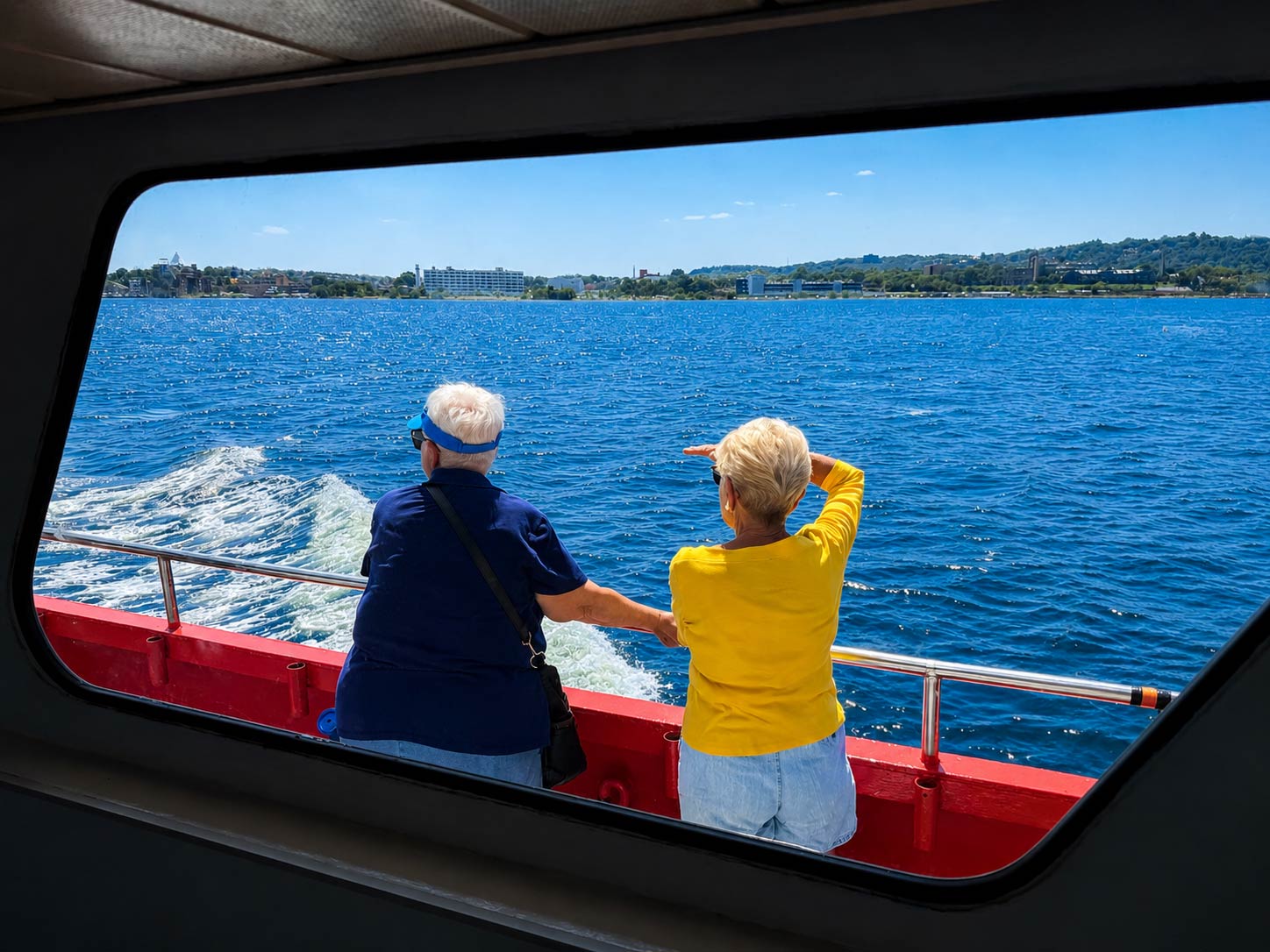 Large windows makes sightseeing more easy.