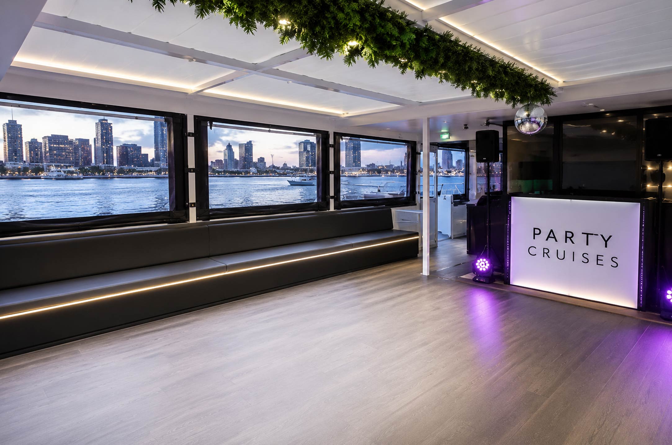 Lighting packages for a private NYC charter event